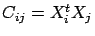 $ C_{ij}=X_i^t X_j$
